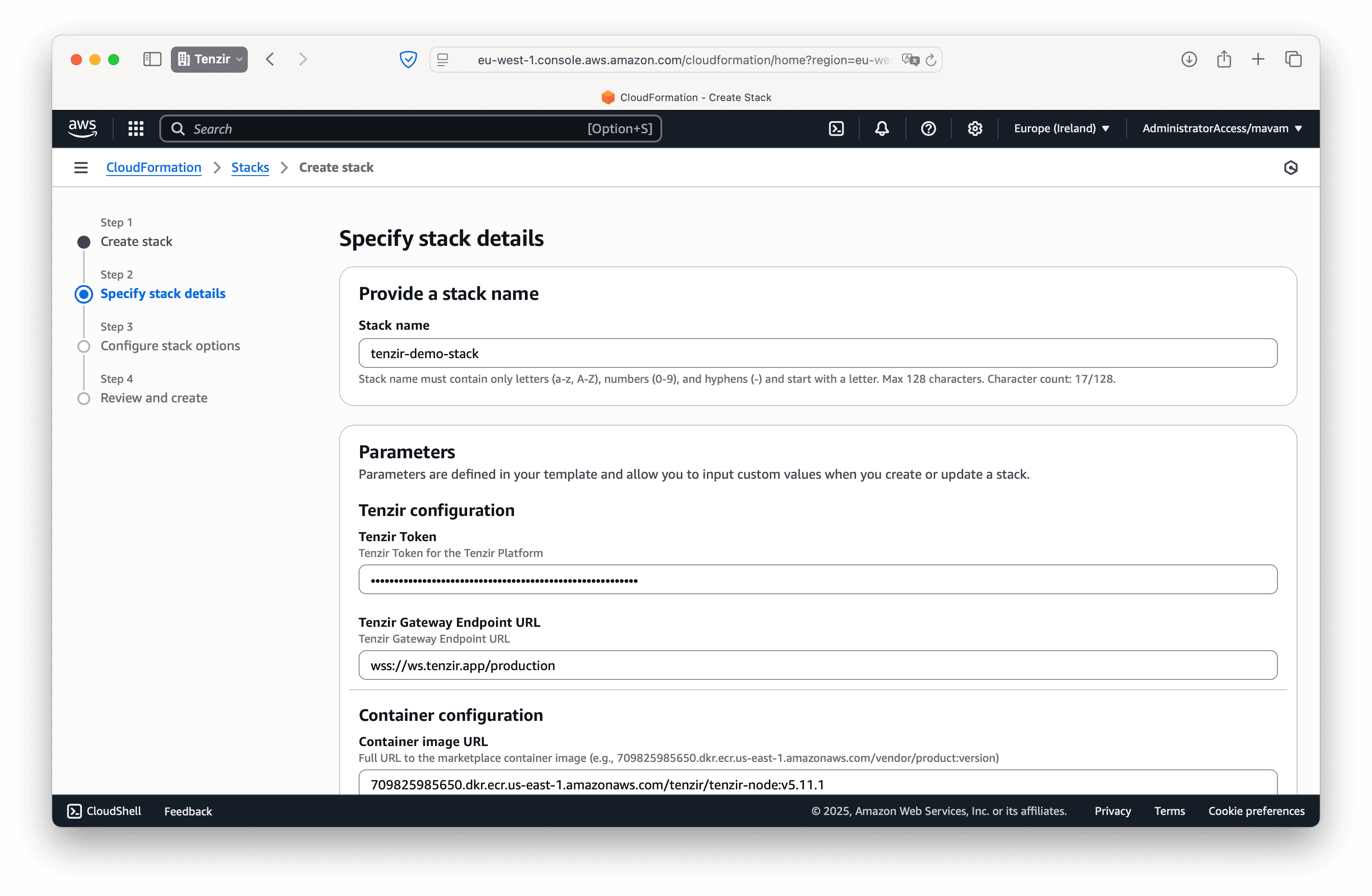 Stack Parameters